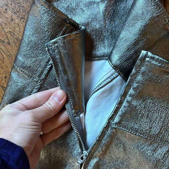 Free People Silver metallic skirt size 10 - Picture 8 of 16